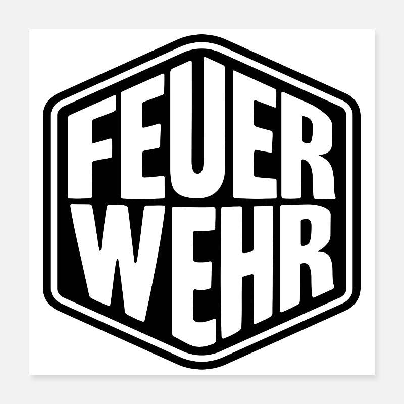 Fire Brigade / Firefighter Poster 16" x 16" (40x40 cm)