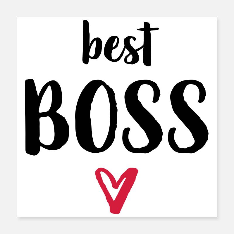 best Boss Herz Geschenk Chef Poster 40x40 cm