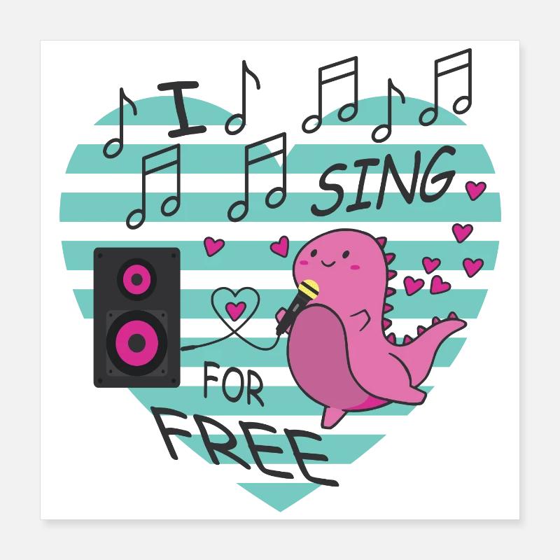 Canto gratis Poster 40x40 cm