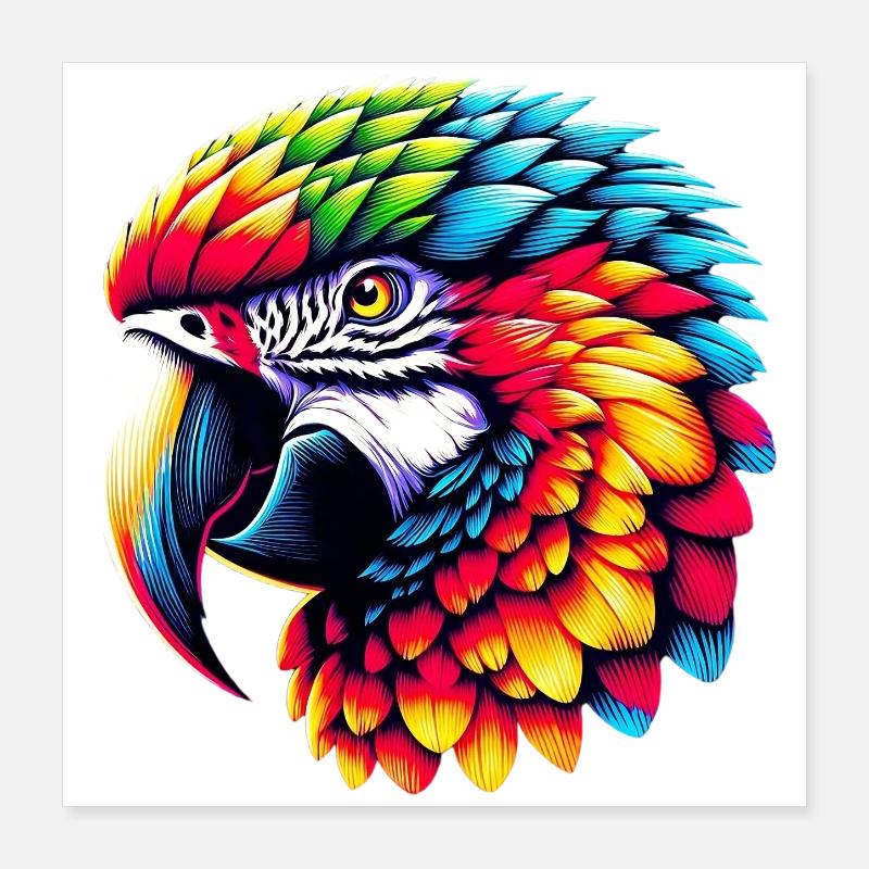 Parrot Poster 16" x 16" (40x40 cm)
