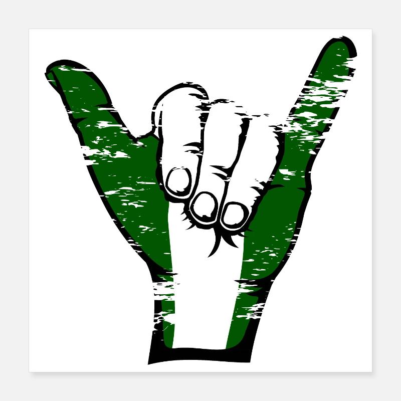 Drapeau du Nigeria Symbole de surf utilisé Poster 40 x 40 cm