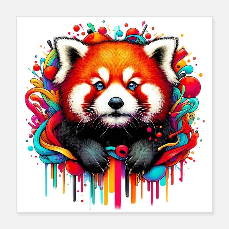 Kleiner Panda Poster 40x40 cm