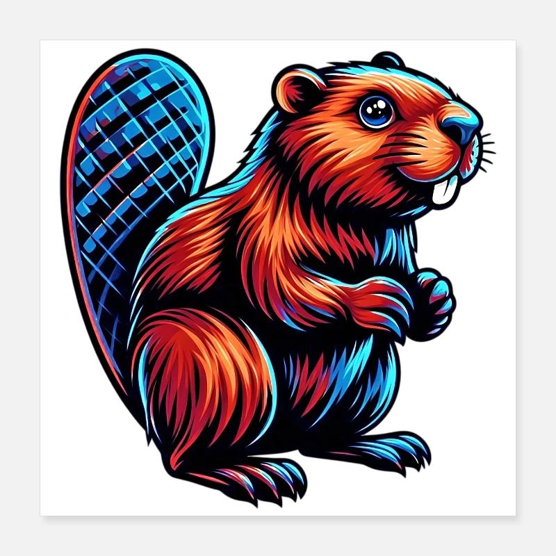 Castor Poster 40 x 40 cm