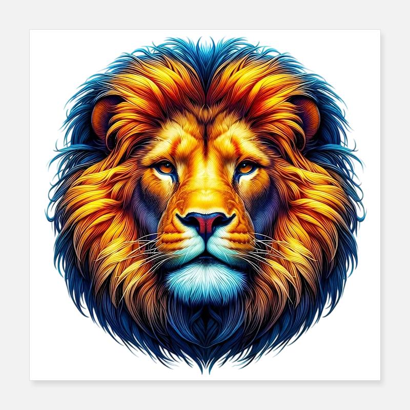 Lion Poster 40 x 40 cm