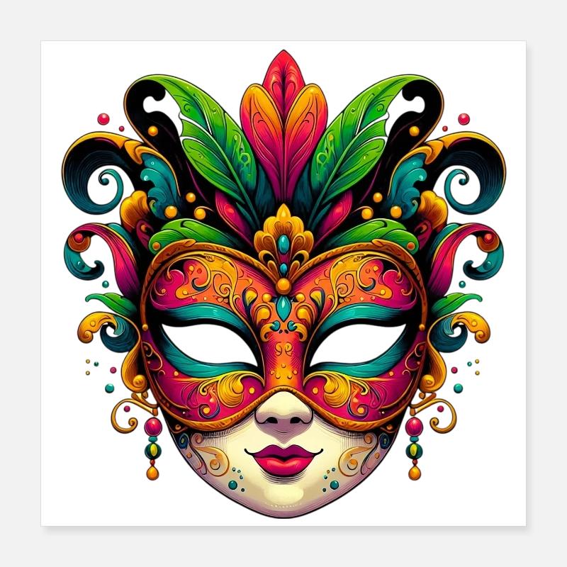 Masque du Carnaval de Venise Poster 40 x 40 cm