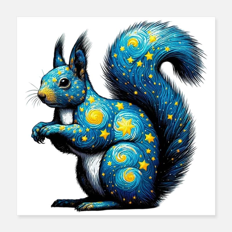 Eichhörnchen Poster 40x40 cm