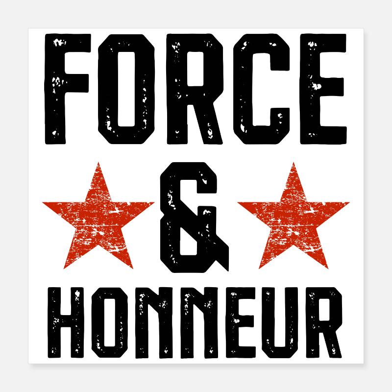Force et honneur 2 Poster 40 x 40 cm