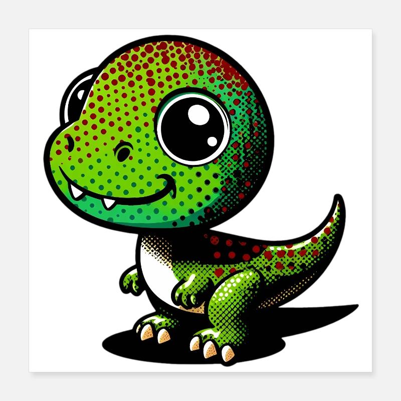 Dinosaurier Poster 40x40 cm