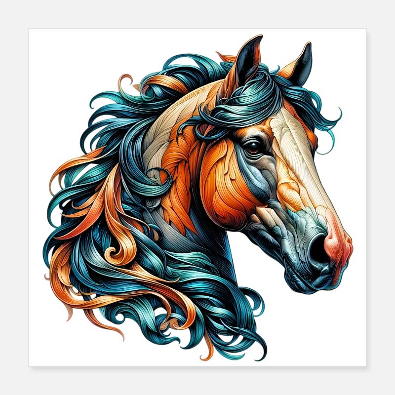 Cheval Poster 40 x 40 cm
