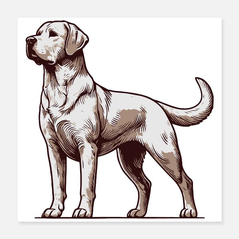 Labrador Poster 40 x 40 cm