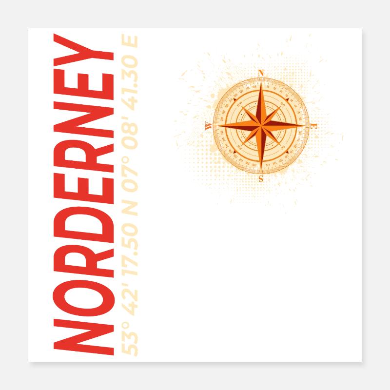Norderney Poster 40x40 cm