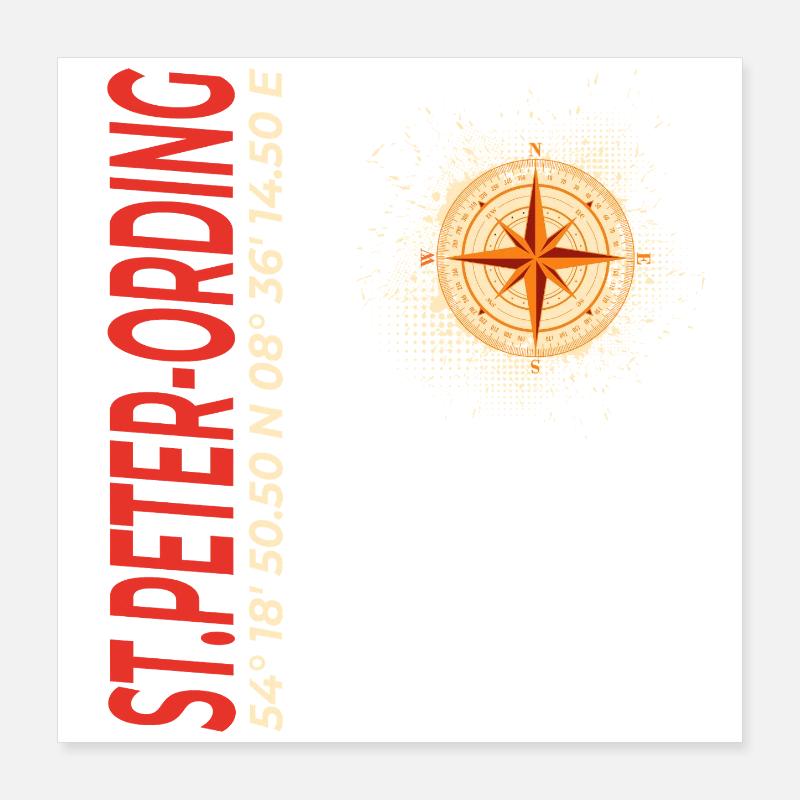 St. Peter-Ording Poster 40x40 cm