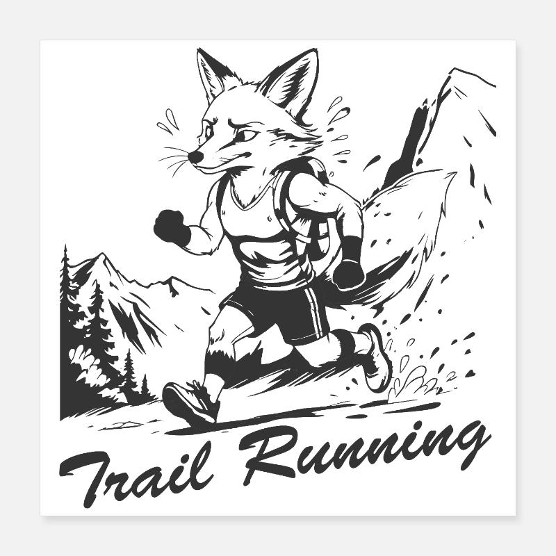 Trailrunning Poster 40x40 cm