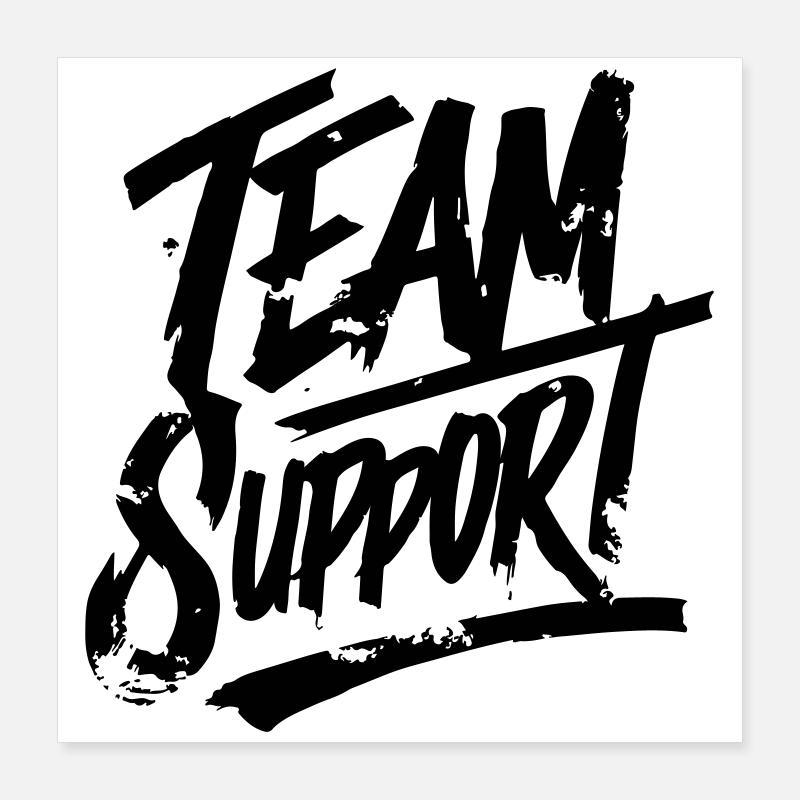 Association de soutien d'équipe Poster 40 x 40 cm