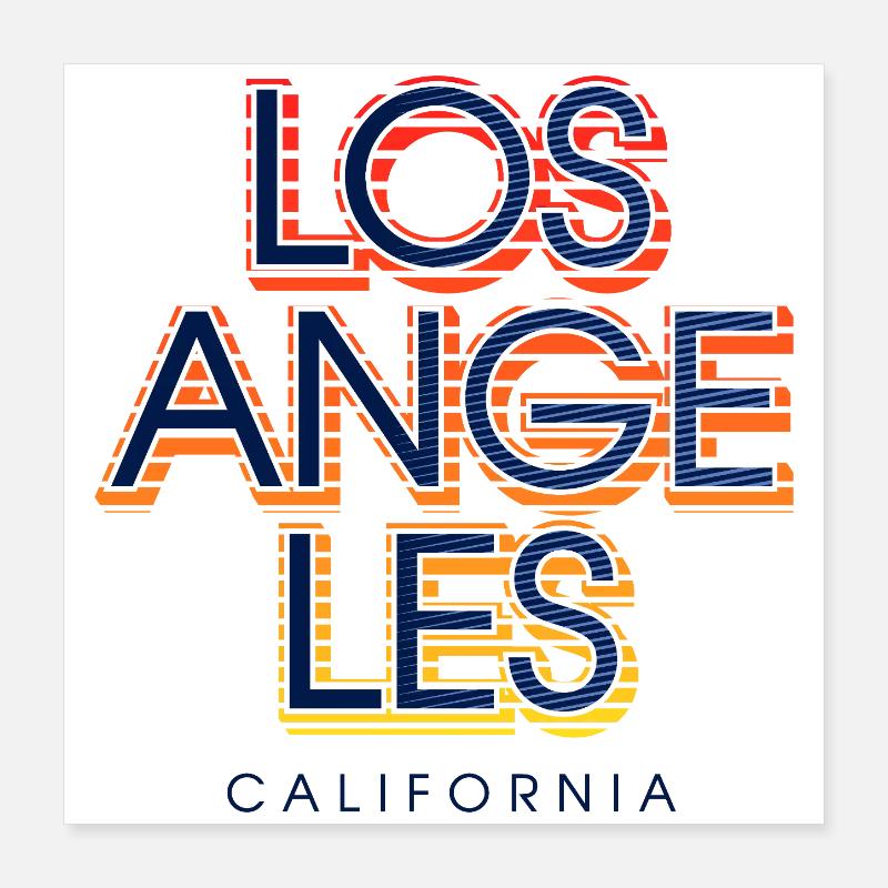 Conception d’enseignes au néon de Los Angeles Poster 40 x 40 cm