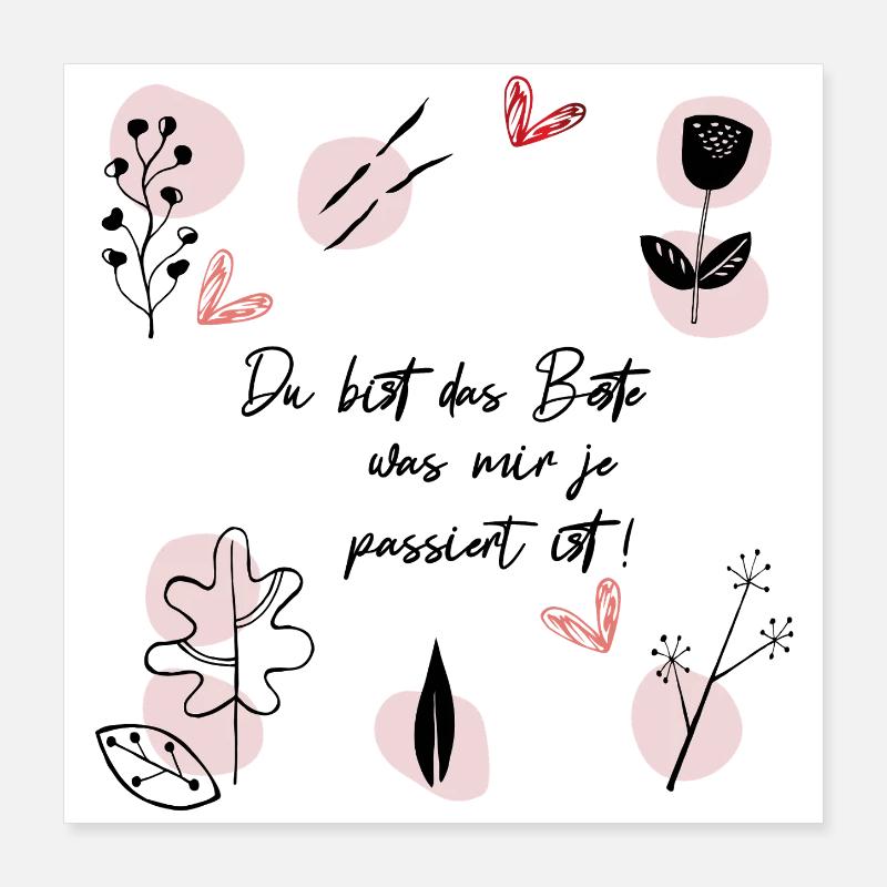 Du bist das Beste Poster 40x40 cm