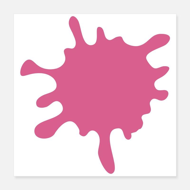Pink Paint Splash Poster 40x40 cm