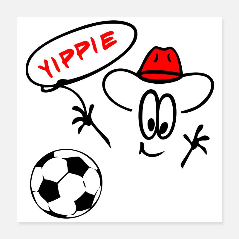Cow-boy Poster 40 x 40 cm