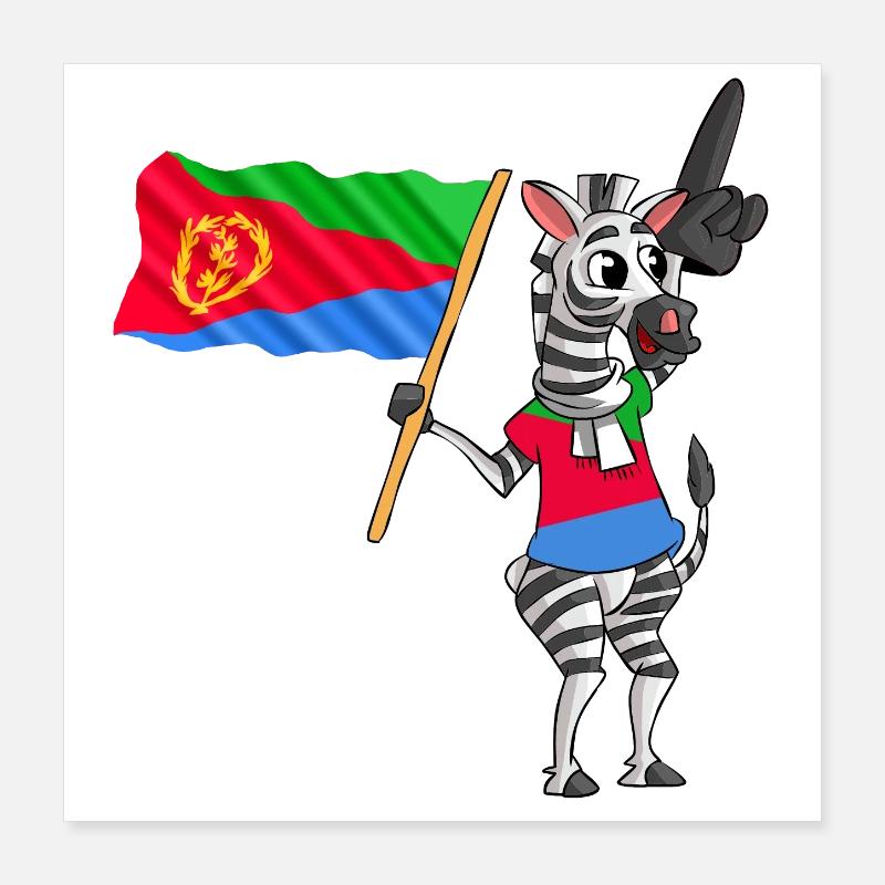 Eritreer Zebra Poster 40x40 cm