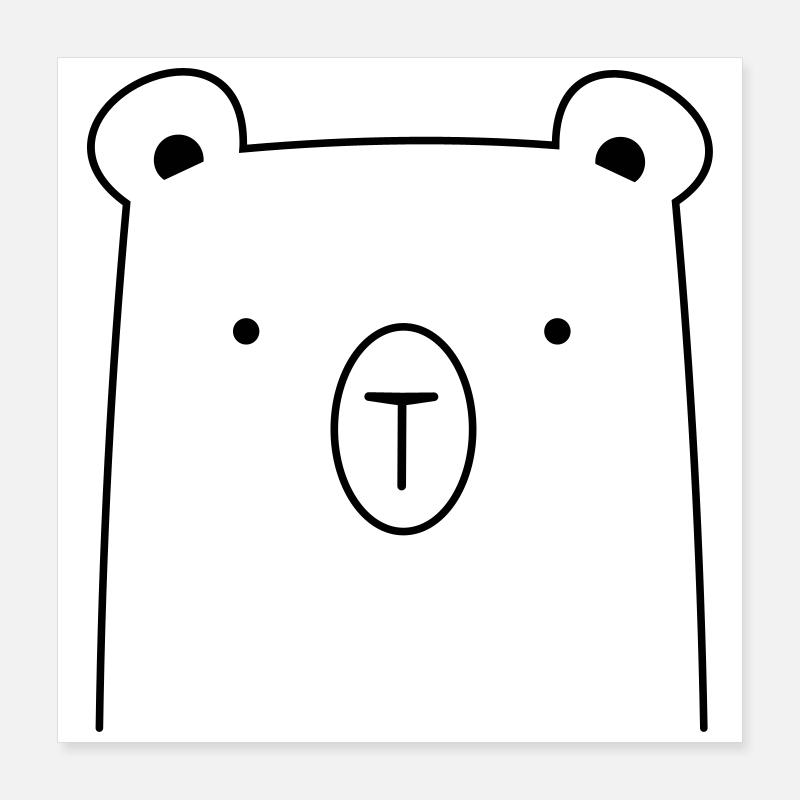 Bär Bärchen Knuddelbär Geschenkidee Poster 40x40 cm