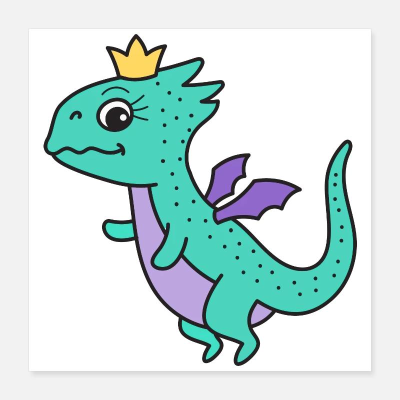 Drache Drachen Poster 40x40 cm