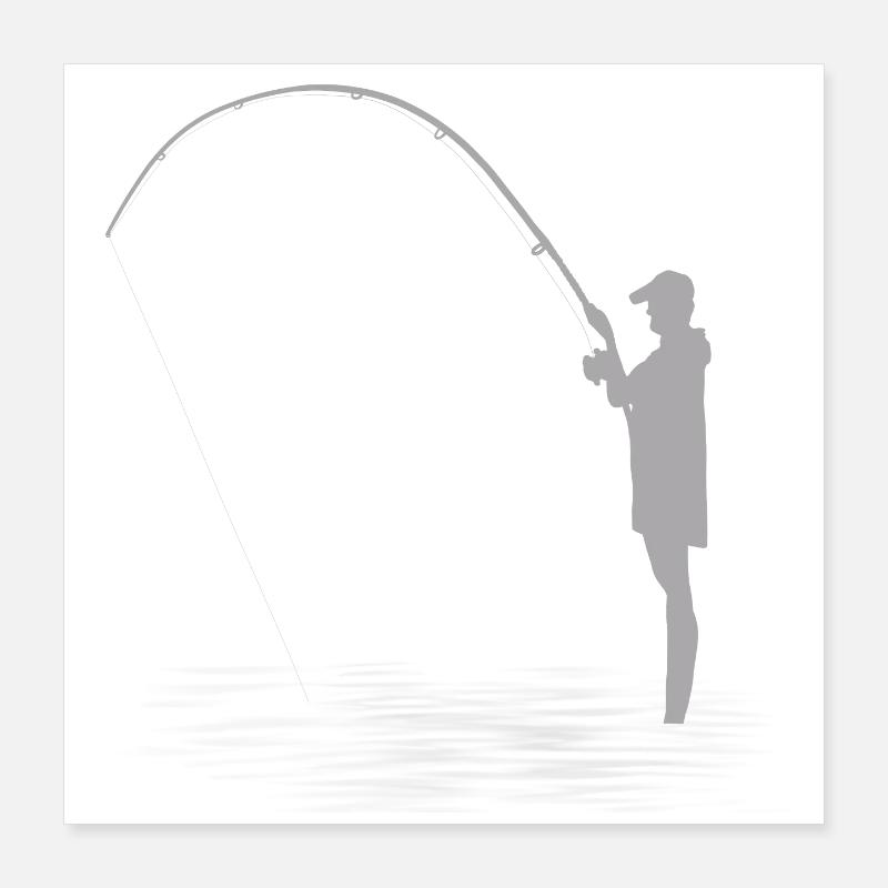 Pêcheur Poster 40 x 40 cm