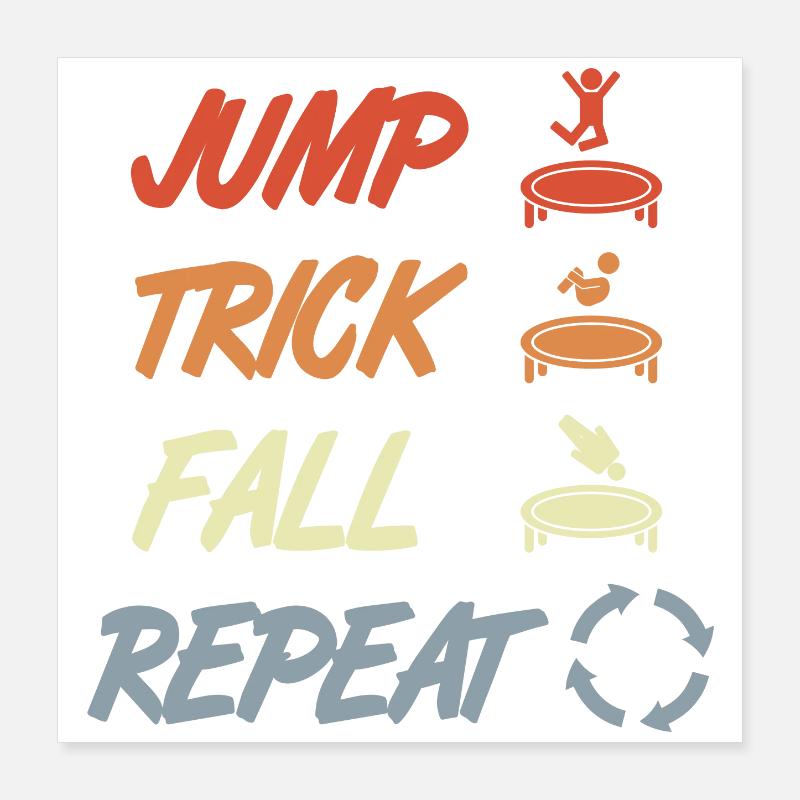 Trampoline Techniques Poster 40 x 40 cm