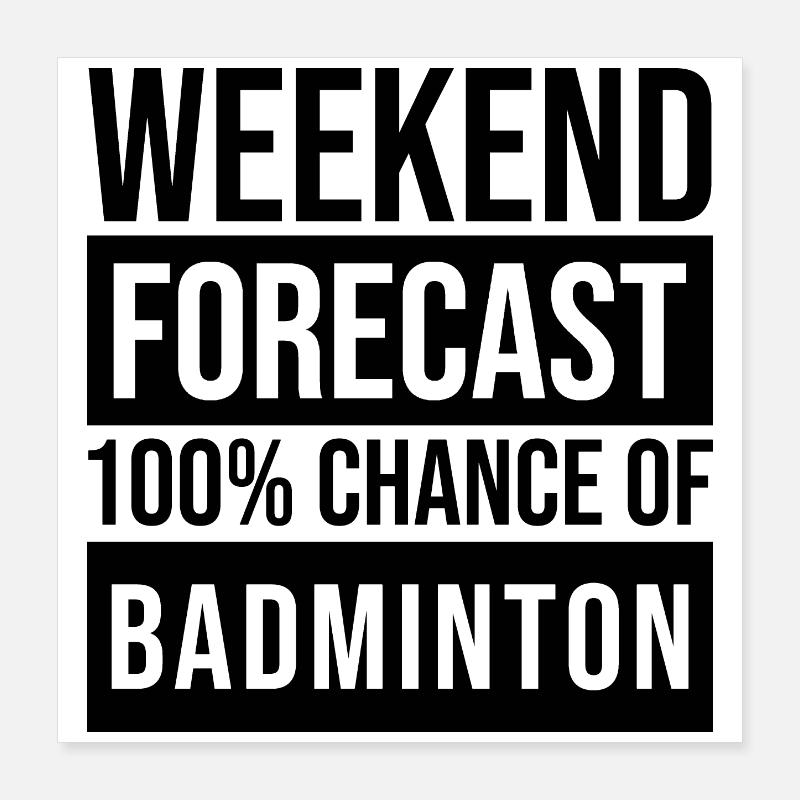 Badminton Poster 16" x 16" (40x40 cm)