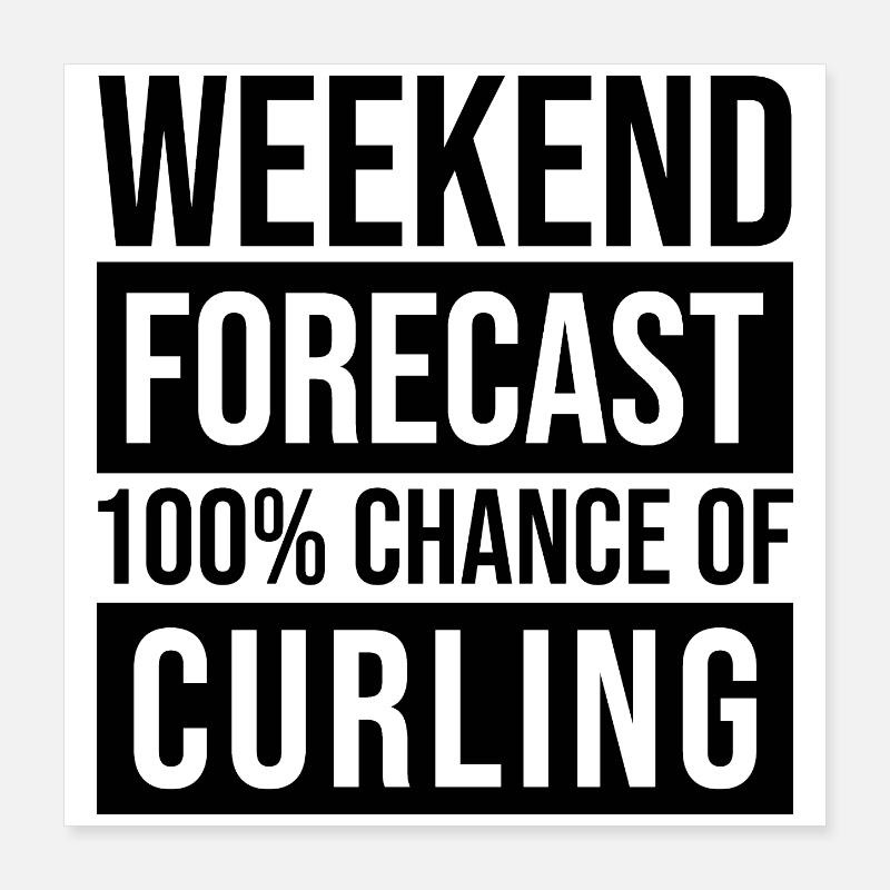 Curling Poster 40x40 cm