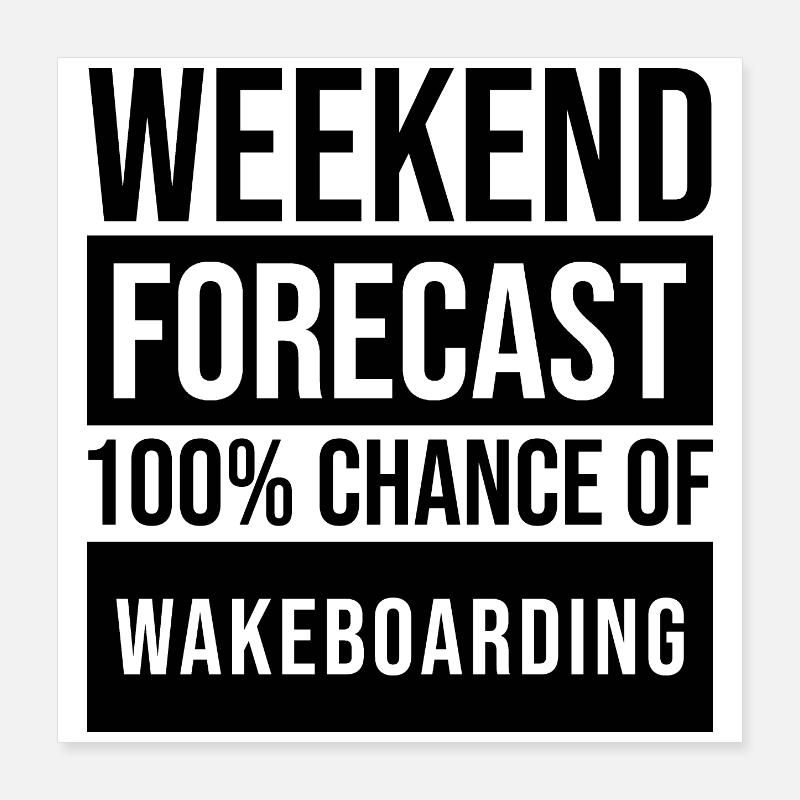 Wakeboard Poster 40x40 cm