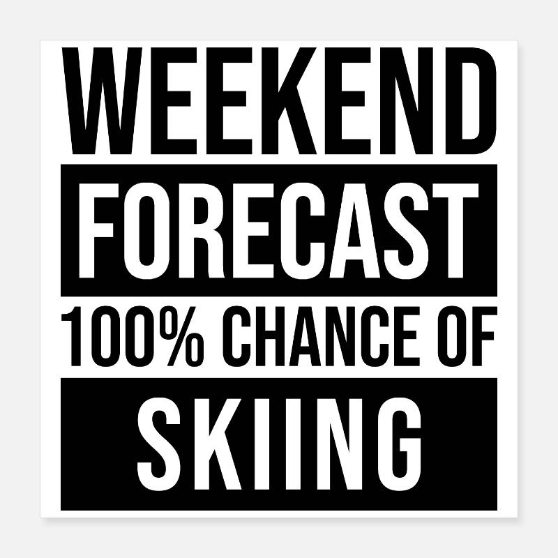 Ski Poster 40x40 cm