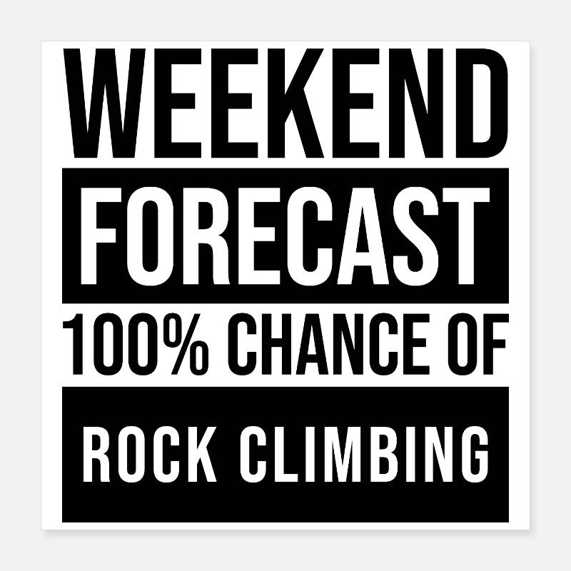 Rock Climbing Poster 16" x 16" (40x40 cm)