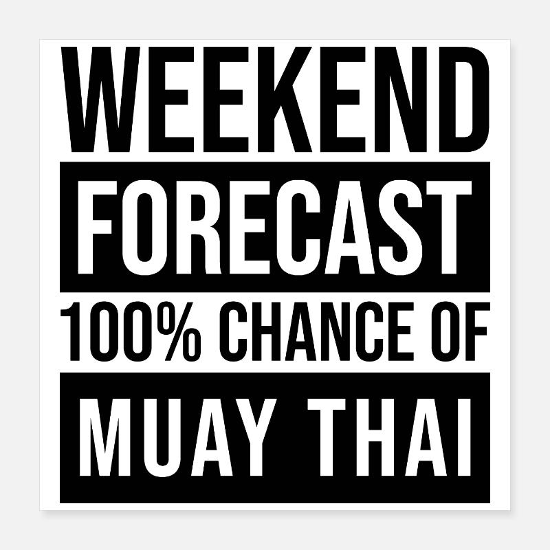 Muay Thaï Poster 40 x 40 cm