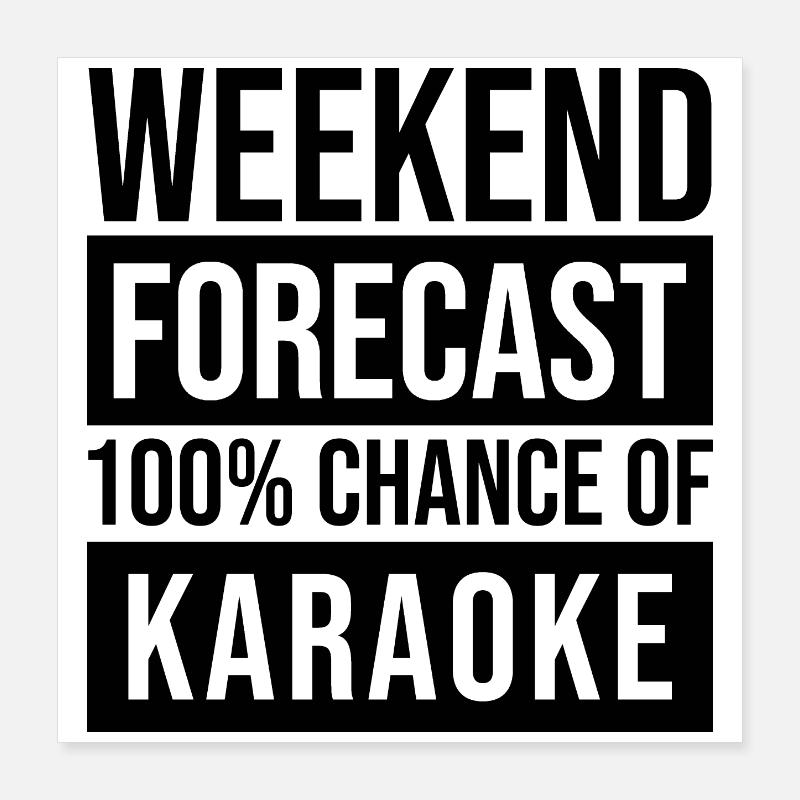 Karaoke Poster 16" x 16" (40x40 cm)