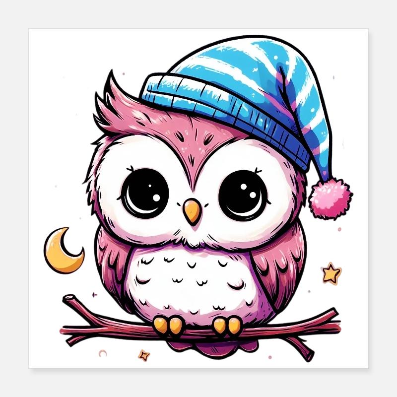 Eule Poster 40x40 cm