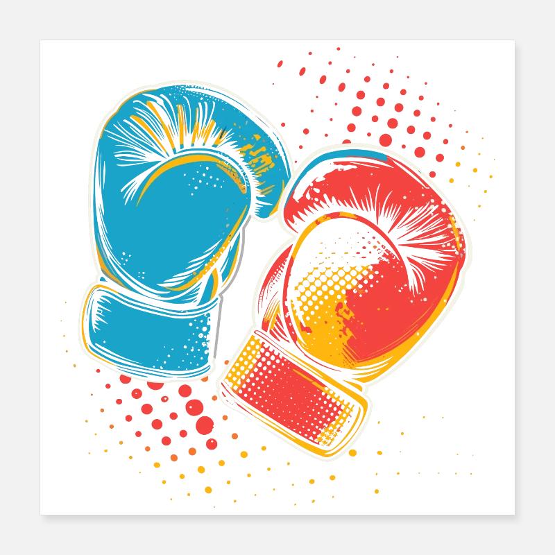 Gants de boxe Graphic Poster 40 x 40 cm