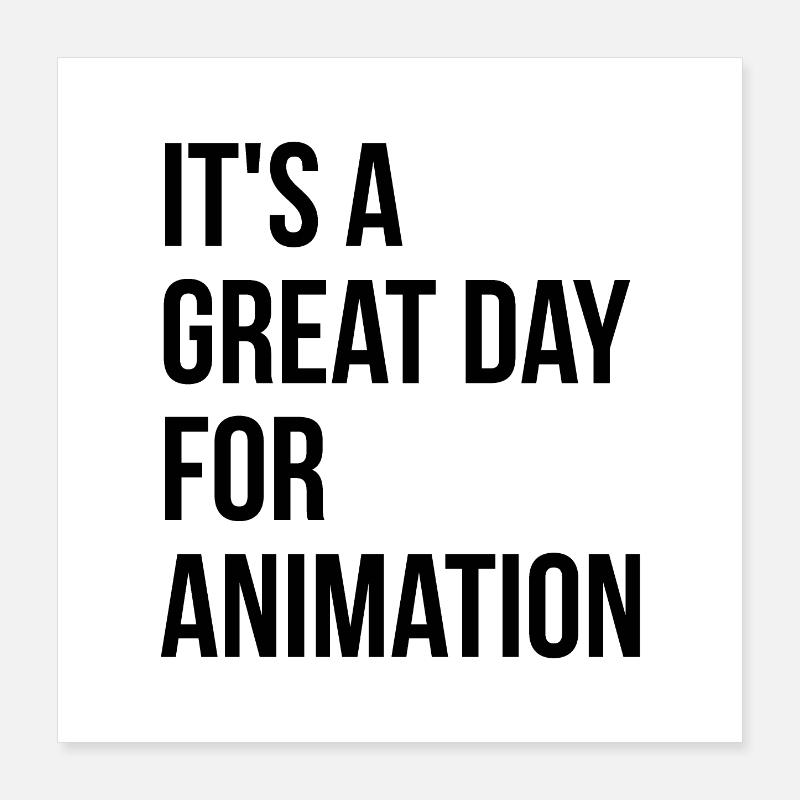 Animation - Poster 40x40 cm - Weiß