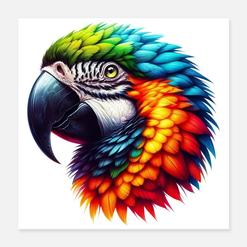 Perroquet Poster 40 x 40 cm