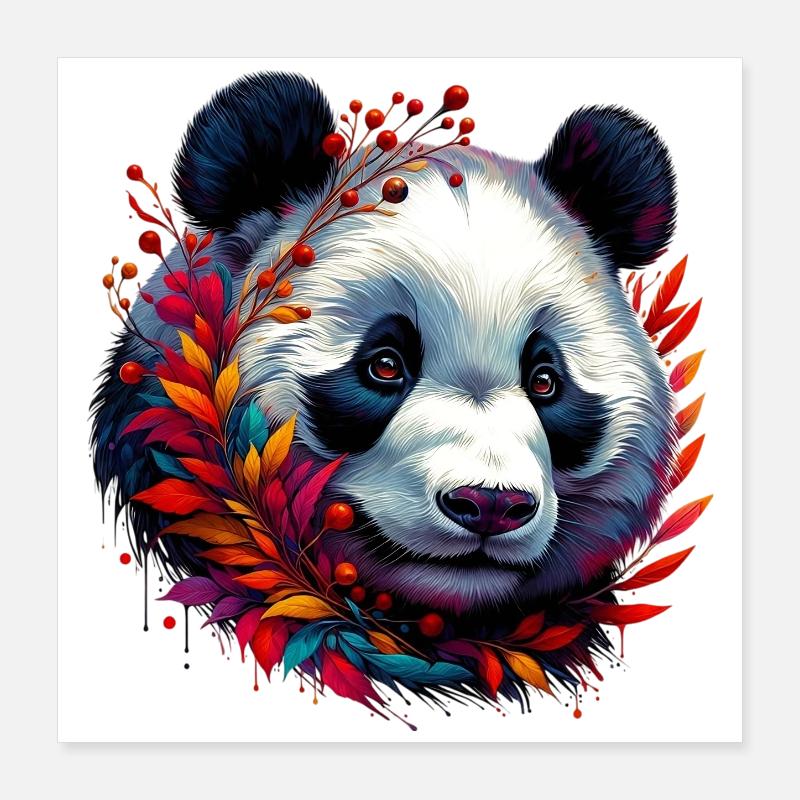 Panda Poster 40x40 cm
