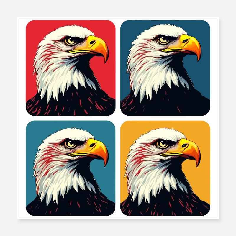 Pygargue à tête blanche Poster 40 x 40 cm