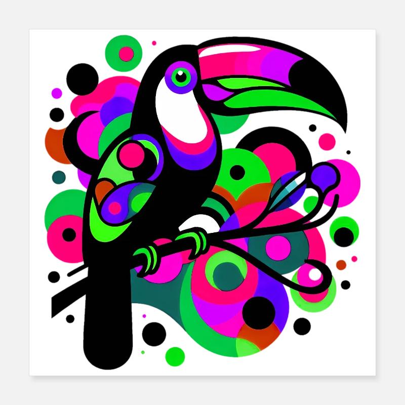 Tukan Poster 40x40 cm