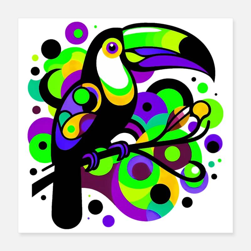 Toucan Poster 16" x 16" (40x40 cm)