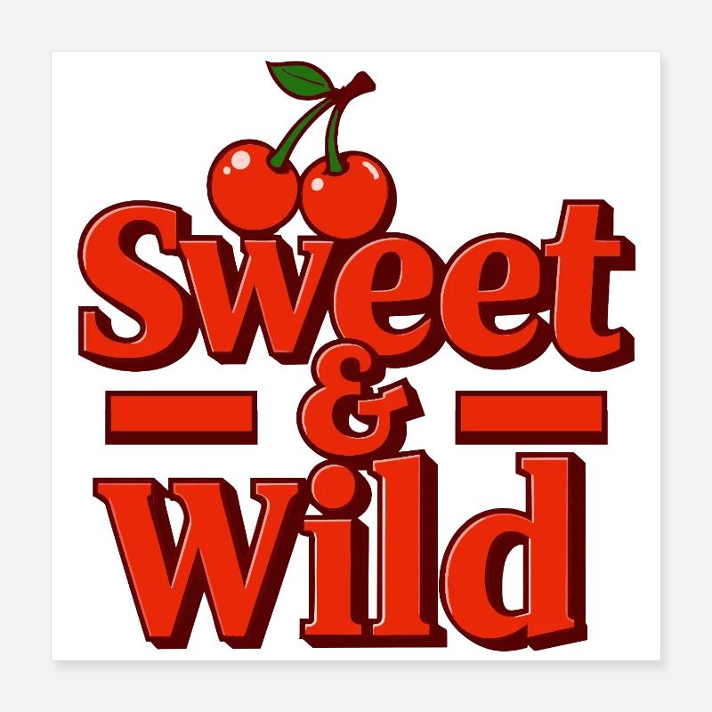 Doux et sauvage Poster 40 x 40 cm