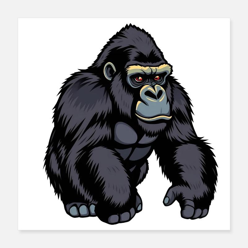 Gorilla Poster 16" x 16" (40x40 cm)