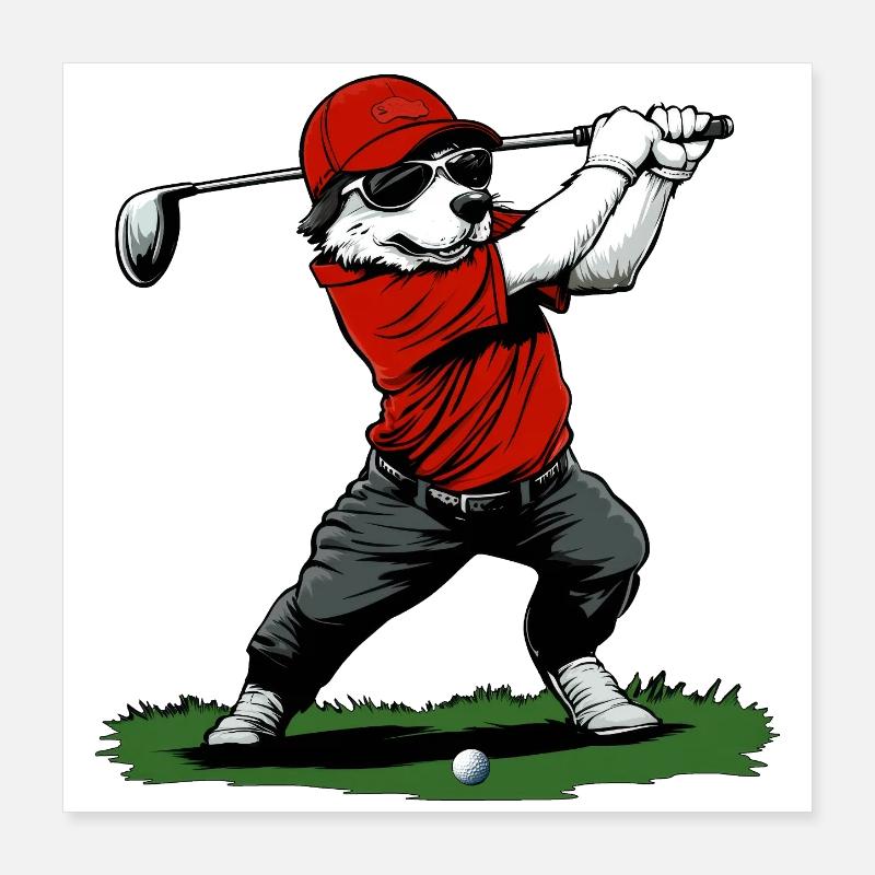 Golf pour chiens Poster 40 x 40 cm