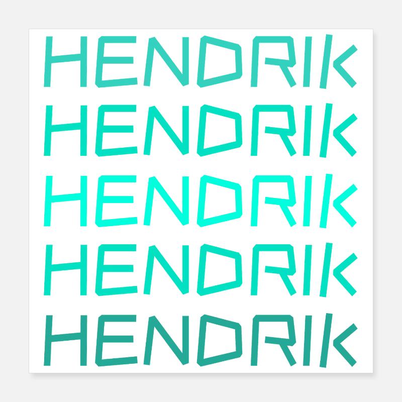 First name Hendrik Poster 16" x 16" (40x40 cm)