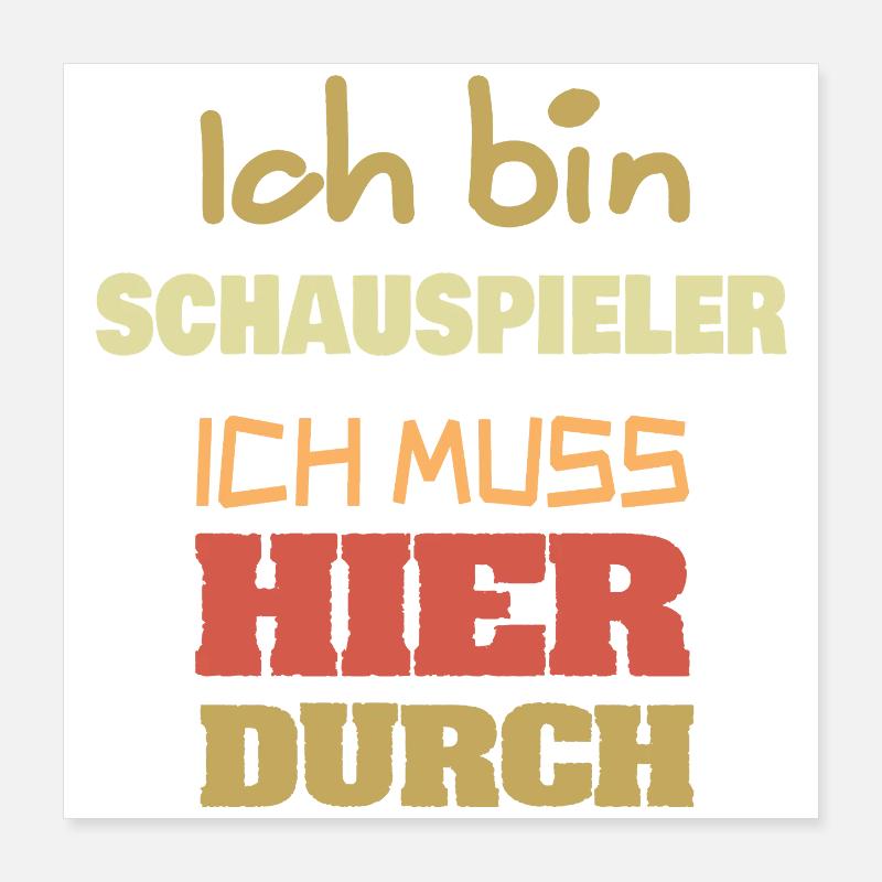 Occupation: Actor Poster 16" x 16" (40x40 cm)