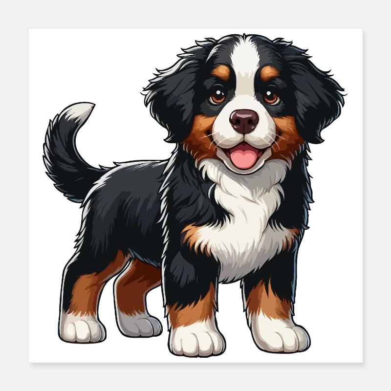 Berner Sennenhund süßer Welpe Poster 40x40 cm