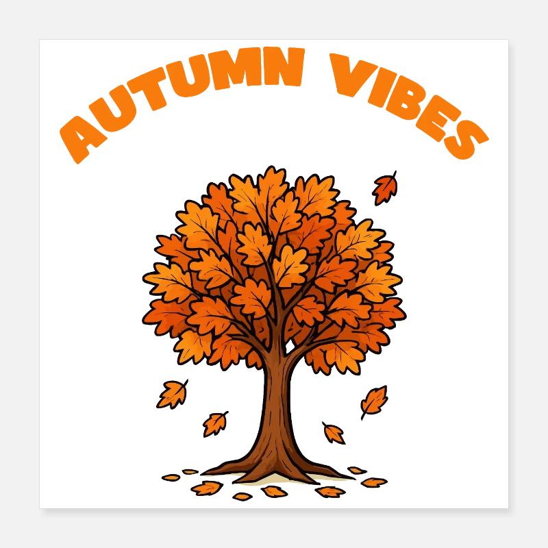Herbstbaum Vibe  Poster 40x40 cm