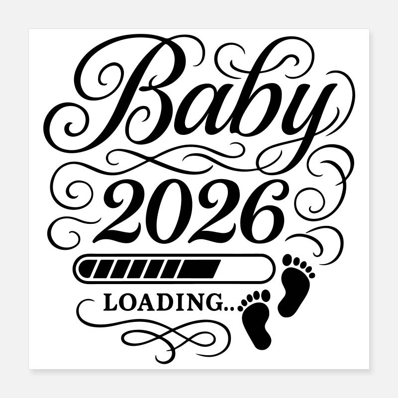 Baby 2026 Loading Poster 40x40 cm